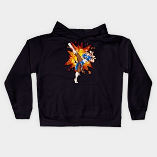 Chun-Li Kick! Kids Hoodie